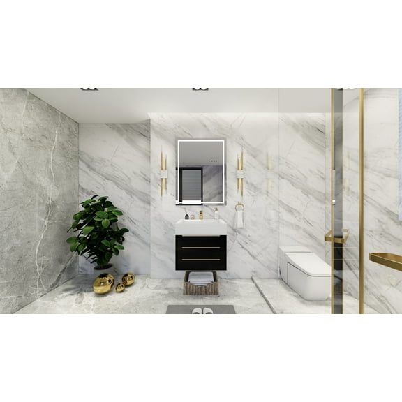 Bethany Floating Bathroom Vanity with Reinforced Acrylic Sink Top 24" - 84"