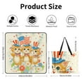 thumbnail image 2 of Patriotic Kittens Parade Tiny Flags Outdoor Picnic Blanket, Foldable Waterproof Beach Mat, Portable Beach Blanket for Beach Camping, Hiking, Family Concerts, 2 of 7