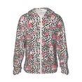 thumbnail image 1 of Balery Rose Mix Leopard 3 Sudadera ligera de manga larga con capucha y protección solar UPF 50+ para hombre y mujer, ideal para pesca y running-Small, 1 of 7