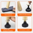 thumbnail image 4 of Patas De Soporte Para Muebles, Elevador De Muebles Antideslizante, 4 Piezas, Reducen El Ruido Para Escritorio, 4 of 7