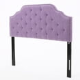 thumbnail image 4 of Queen & Full Sized Headboard In Purple, Contemporary Style With Elegant Trim, Enhances Bedroom , 63.54 In. Depth X 2.79 Width 53.25 Height, 20.26 Lb Weight Purple Fabric Upholstered For Bed, Modern, 4 of 4