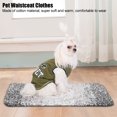 thumbnail image 3 of Ropa de algodón suave para mascotas Bling Bling chaleco de verano verde militar M, 3 of 7