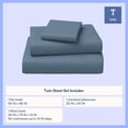 thumbnail image 3 of Mainstays Kids Microfiber Bed Sheet Set, Twin, Blue, 3 Pieces, 3 of 10