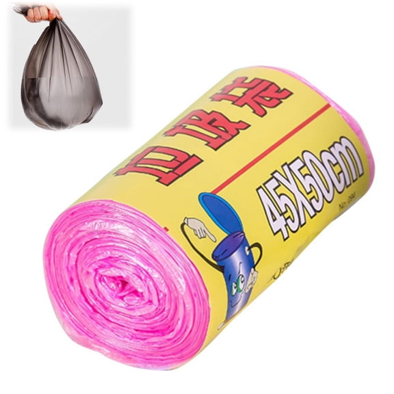 Small Trash Bags,Colorful Garbage Bags with Handle for Home Office Bathroom Trash Can