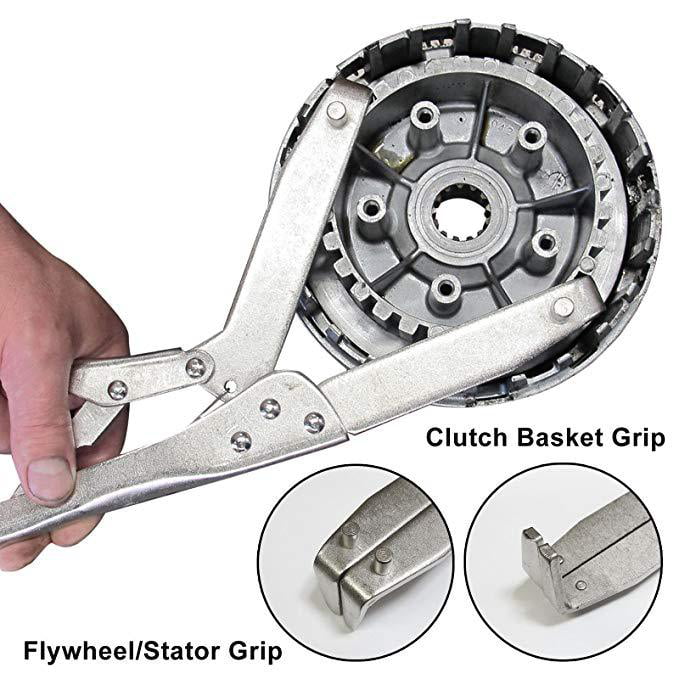 8MILELAKE Adjustable Fly Wheel Clutch Hub Holder Locking Tool Rotor Sprockets Spanner Wrench 