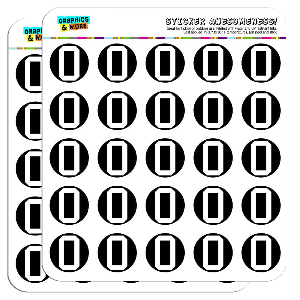Glitter Number Stickers Three Styles, 3/4-inch, 60-count 