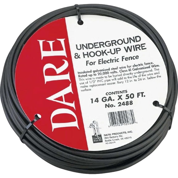 Dare Products Electric Fence Underground And Hook-Up Wire Black