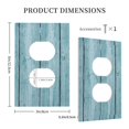 thumbnail image 3 of KLL Turquoise Wooden1 Pattern Electrical Outlet Covers, 3" x 5" 1 Pack Electric Receptacle Plug Covers for Decorator Receptacle Outlet & Switch-Style S, 3 of 6