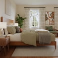 thumbnail image 3 of Pasadena King Solid Wood Low Profile Platform Bed in Light Toffee, 3 of 13