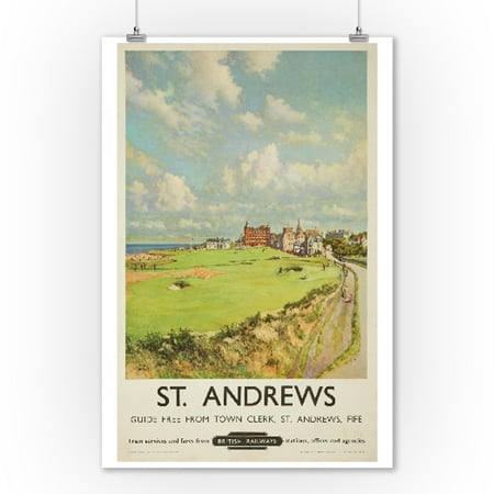 St Andrews Vintage Poster (artist: McIntosh) England c. 1959 (9x12 Art Print, Wall Decor Travel