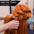 thumbnail image 3 of 4 Pack Hair Loop Tool Set with 2 pcs French Braid Tool Loop,1 pcs rat tail comb,1 hair clip, Hair Tail Tools for Hair Styling,Hair Braid Accessories Ponytail Maker（Black Set）, 3 of 5