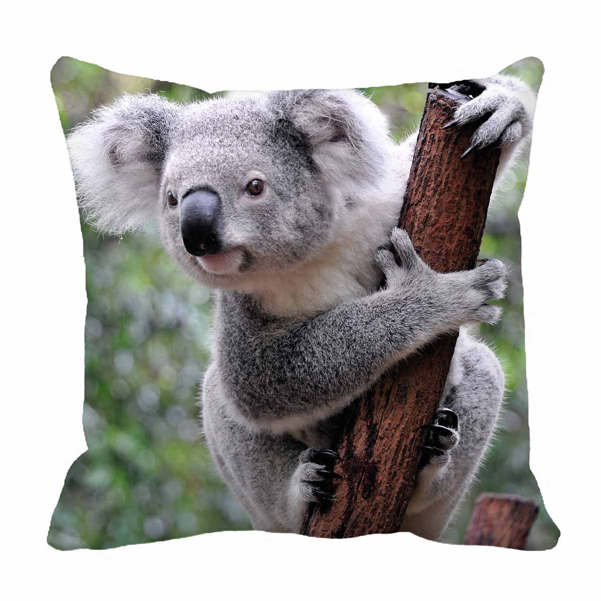 PKQWTM Curious koala Bed Decor Pillow Cases Zippered Cushion Cover Size