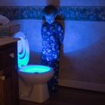 thumbnail image 6 of Emlimny Toilet Night Light Gadget, Fun Bathroom Lighting Add on Toilet Bowl Seat, Motion Sensor Activated LED 9 Color Modes - Funny Birthday Gag Gifts for Men, Kids & Toddlers, 6 of 6