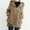 *Coffee, variant on ClodeEU Womens Hooded Waterproof Jacket ,Fashion Long Sleeve Versatile Trench Coat With Pockets Beige,Womens Plus XL