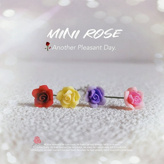 Joernso 1:12 Flower Model Realistic Two-color Dollhouse Miniature Rose Flower for DIY Doll House Garden Decoration