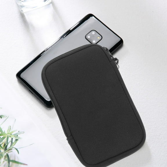 BESTONZON Neoprene Phone Pouch Cell Phone Sleeve Black for Running and Beach
