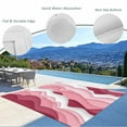 thumbnail image 4 of Fsddascl Pink Ombre Outdoor Rug for Patio/Deck/Porch, Non-Slip Large Area Rug 4 x 6 Ft, Modern Geometric Abstract Art Moire Indoor Outdoor Rugs Washable Area Rugs, Reversible Camping Rug Carpet, 4 of 5