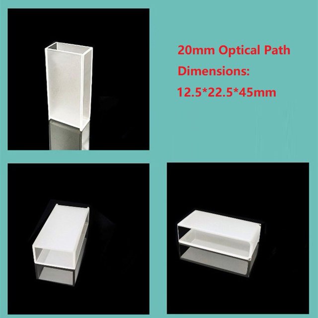 1 Pcecette en Verre Adaptée pour Spectrophotomètre 751/722, Chemin Optique 10Mm-50Mm 20Mm