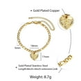 thumbnail image 7 of Hermah Gold Heart Initial Letter Anklet for Women Figaro Foot Chain, 7 of 7
