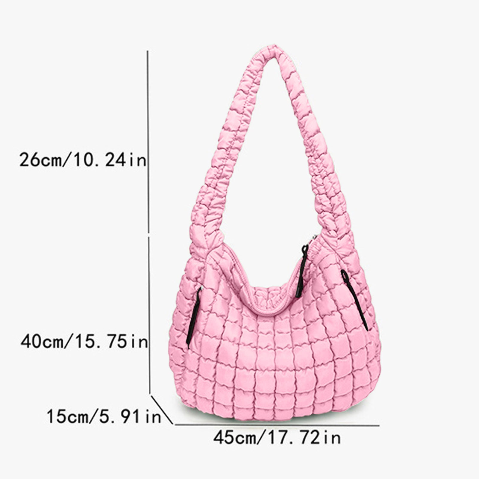 Hvyesh Puffer Tote Bag for Women Quilted Tote Bag Large Crossbody Bag Puffy Bag Lightweight Carryall Bag for Women