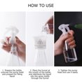 thumbnail image 4 of Spray bottle, 150ml plastic mist spray bottle set, refillable liquid container, 3 transparent trigger spray with funnel and label, for kitchen and office cleaning, 4 of 5