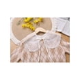 thumbnail image 5 of INSPIRE CHIC Detachable Fake Collar, Semi-Sheer Embroidery Mini Cape Neck Ruff Dickey False Collar for Blouse One Size White-3, 5 of 5