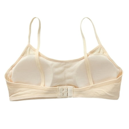 

SIEYIO Girls Spaghetti Strap Bra with Chest Pad Solid Color Bralette Sling Vest Sports Training Underwear Crop Top Undercloth