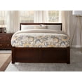 thumbnail image 4 of AFI Orlando Queen Wood Platform Bed with Headboard Footboard & Twin XL Trundle, Walnut, 4 of 10