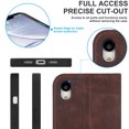 thumbnail image 6 of Allytech Wallet Case for Apple iPhone XR 6.1 inch,RFID Blocking Premium Leather Card Holder Magnetic Flip Kickstand Phone Cover,Coffee, 6 of 10