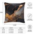 thumbnail image 2 of Multi-Size Linen Sofa Pillow Cover Invisible Zipper Open And Close Strong Use For Sofa Chair Garden Sofa Car Black And White Gold Marble 20"X20", 2 of 8