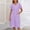 Purple, variant on Maternity Pajama Set Round Neck Long Sleeve Warm Inner Top And Pants Thermal Stretch Soft Breathable Comfortable Homewear Postpartum Nightwear Loungewear