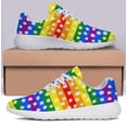 thumbnail image 3 of Rainbow Pride Shoes Men Women Fashion LGBT Sneakers Adult Lightweight Breathable Running Shoes White Size 11, 3 of 7
