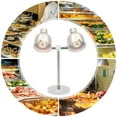 thumbnail image 2 of 104-122℉ Double Head Electric Food Heat Lamp for Buffet 250W, 360° Food Warming Lamp Food Warmer with 2 Bulbs, 2 of 21
