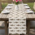 thumbnail image 4 of Coastal Shark Table Runner 120 Inches, Ocean Sea Nautical Rustic Bed Runner Dresser Scarves Tabletop for Indoor Outdoor Parties/Ceremony/Banquet, 13"x 120", 4 of 9