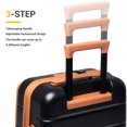 thumbnail image 3 of Travelhouse Carry-On Luggage Sets Front Open 4 Piece Hardside Suitcase Set with Spinner Wheels TSA Lock Toiletry Bag and Shoe bag,Black, 3 of 8