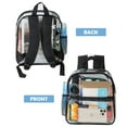 thumbnail image 3 of Spencer Waterproof Clear Backpack See Through Backpack Unisex Transparent Bag for Work, Security, Stadium, Sport Events, 3 of 9