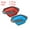 Blue,Red, variant on Unique Bargains Collapsible Colander Set, 2 Size Silicone Square Foldable Strainer for Pasta, Vegetables, Fruits - Blue Red Small