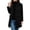 Black——Jackets, variant on Womens Long Coat Winter Tweed Blazer Jackets Zipper Peacoat with Pockets for Winter Black M