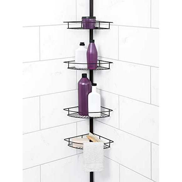 Zenna Home Panier de Douche à Tension, Bronze