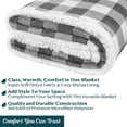thumbnail image 4 of Buffalo Plaid Sherpa Blanket Throw Twin | Fuzzy White Light Gray Checkered Flannel Fleece Blanket for Couch Bed | Fluffy Warm Soft Plush Microfiber Blanket | 60x80, 4 of 7