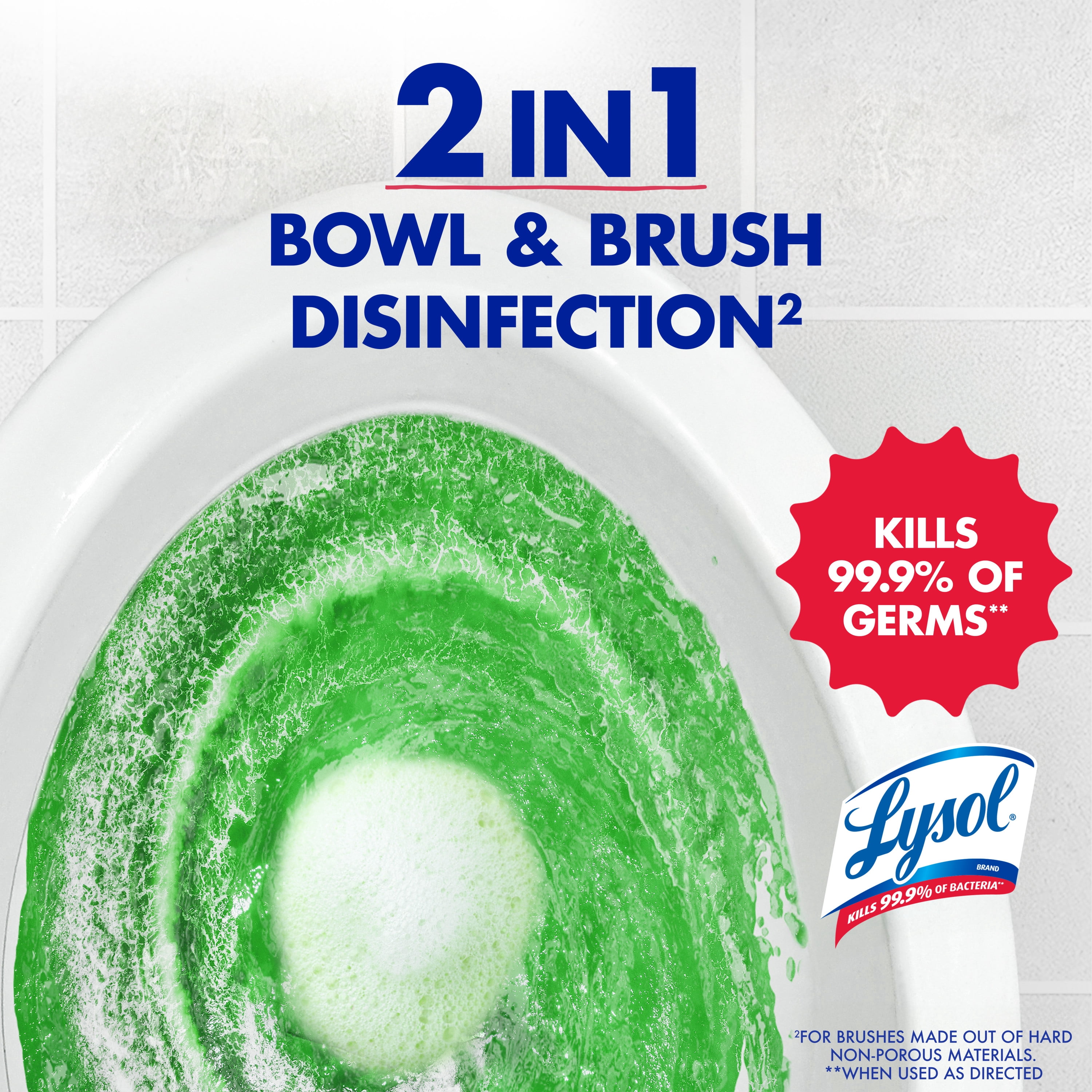 Lysol Toilet Bowl Cleaner Clinging Gel, Cleaning, Disinfecting, and Stain Removal, Bamboo Scent, 24 fl oz. (2 Pack)