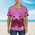 thumbnail image 2 of Lsque Pikmin Pattern Hawaiian Shirt for Men Unisex Summer Beach Casual Short Sleeve Cotton Linen Button Down Shirts-Small, 2 of 6