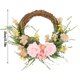 thumbnail image 2 of Media corona de rosa artificial | Decoración de puertas primavera verano | Guirnalda floral de imitación para la pared de la entrada del porche delantero | Decoración del hogar interior y exterior, 2 of 3