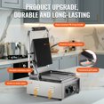 thumbnail image 3 of VEVOR Commercial Panini Press Grill Electric Sandwich Maker Griddle Plate 9"x9", 3 of 9