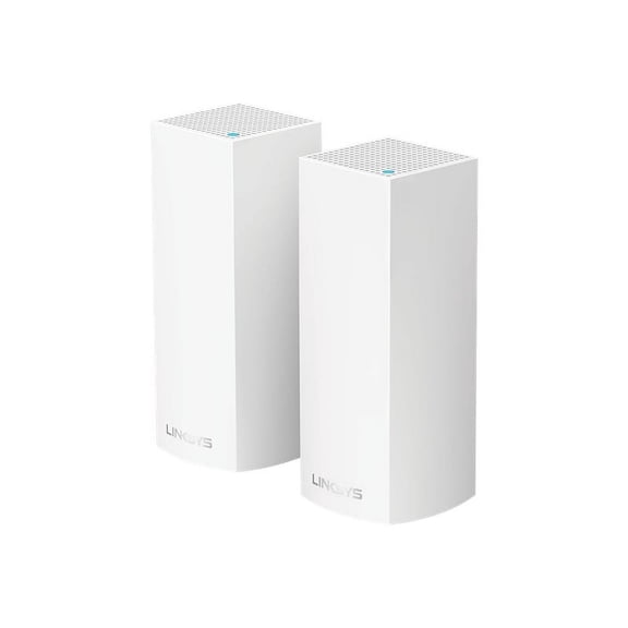 Linksys WHW0302 Velop Wireless AC-2200 Tri-Band Whole Home Mesh Wi-Fi System, White 2 Pack