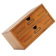 thumbnail image 3 of Minkissy Bathroom Drawer Organizer Storage Box Light Brown Wood 1Pcs for Women, 3 of 8