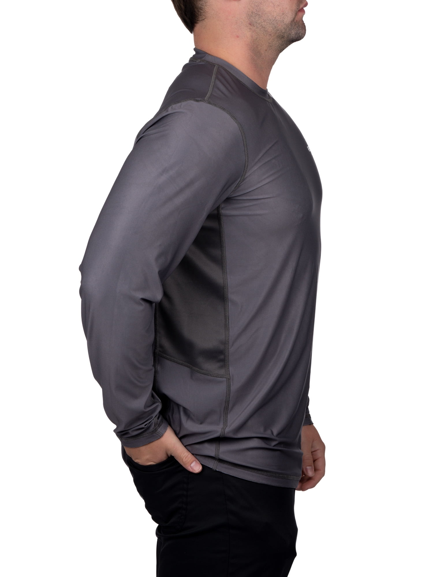 Realtree Mens Long Sleeve Jersey Recycled Polyester Reversible UPF Scent Control Black Pearl Performance Tee- S
