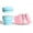 Blue & Pink, variant on Collapsible Travel Cup with Lid - 6oz Mini Silicone Folding Cup with Stainless Steel Rim - BPA Free Small Portable Pocket Cup for Camping, Hiking, Kids, Mouthwash & Pills (Sakura Pink)