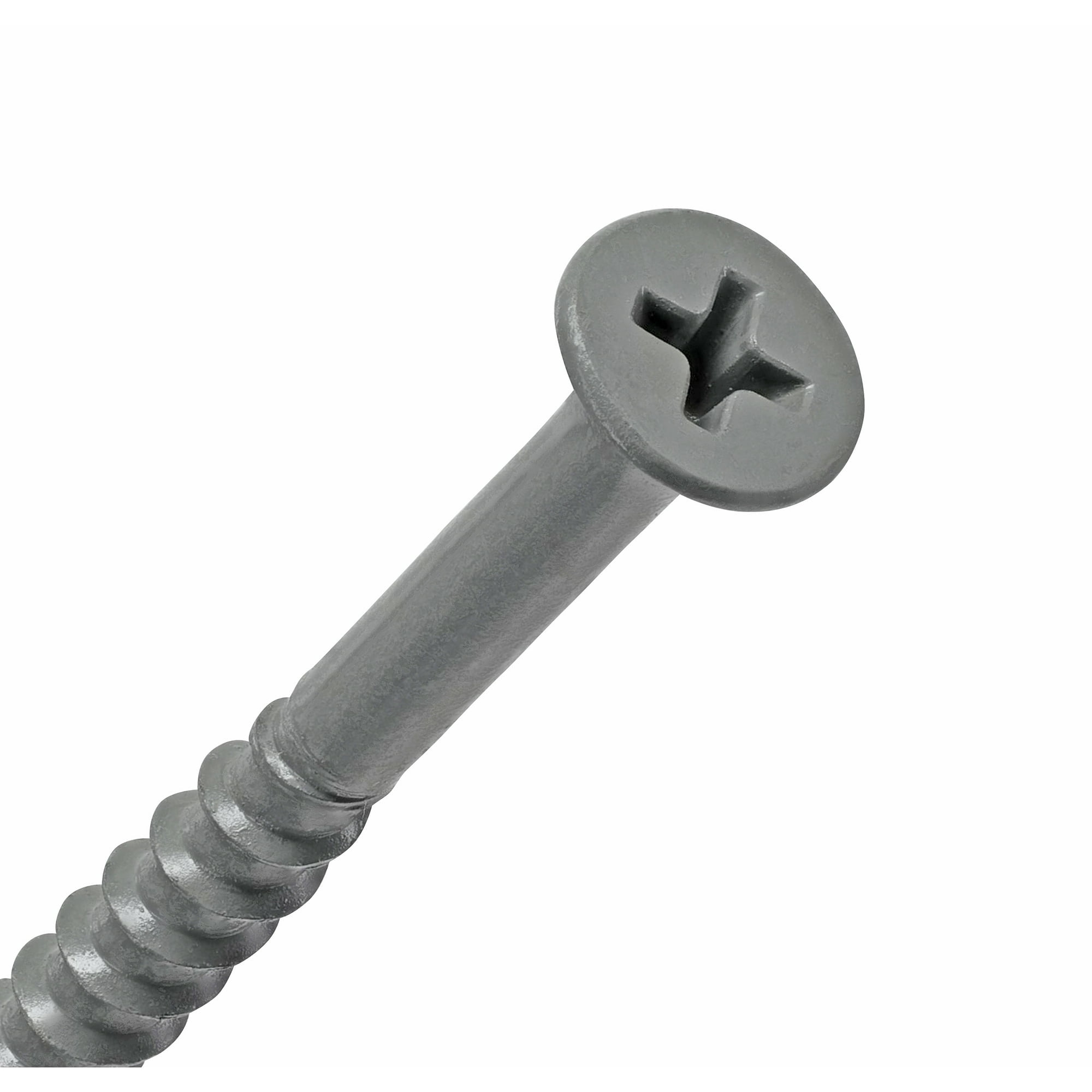 Fas-n-Tite Deck and Fence Wood Screws, #8 x 1-14", Steel, Epoxy, Phillips, Gray, 75 pack