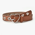 thumbnail image 2 of SWSMCLT Women's PU Fashion Belts For Dress Faux Leather Belt Punk Rock Metal Wide Steampunk Winter Casual Umber One Size, 2 of 3
